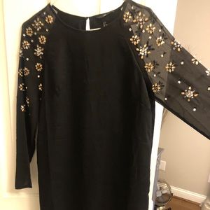 H&M long sleeve beaded dress